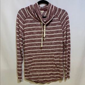 Ultra Flirt Burgundy and White Knit Top